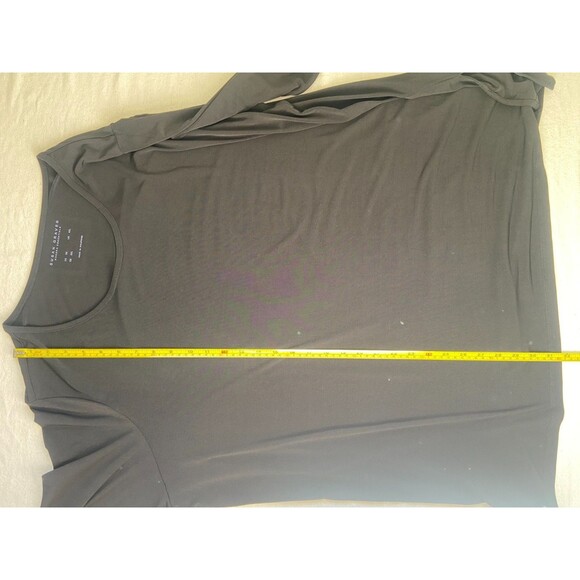 Susan Graver Modern Essentials Sz 3X Liquid Knit Tunic Black Long Sleeve Stretch - Picture 7 of 9